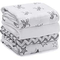 Mantas Swaddle Bebé de Envoltura de Muselina 120cm x 120 cm- Momcozy Multiuso Paquete de 4 Mantas Cuadradas Grandes para…
